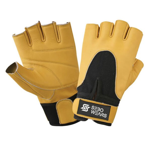 Anti-Vibration Gloves Goatskin Leather Half Fingers