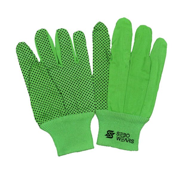 Dotted Gloves Cotton With PVC Dotted