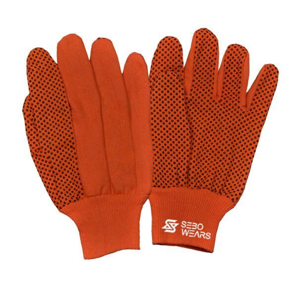 Dotted Gloves PVC Dotted Elastic Knitted Wrist