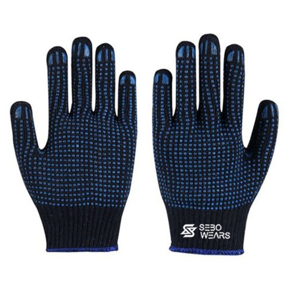 Dotted Gloves PVC Dotted Elastic Knitted Wrist