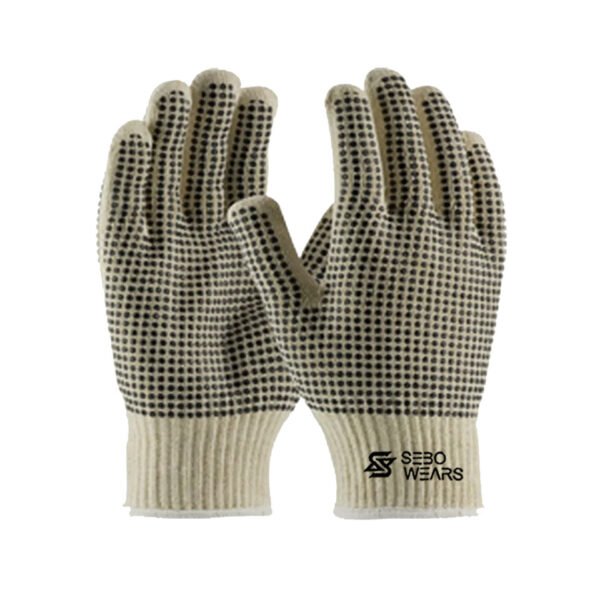 Dotted Gloves PVC Dotted Elastic Knitted Wrist