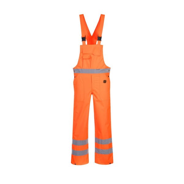 Work Hi-Vis Breathable Rain Bib and Brace Work Dungarees