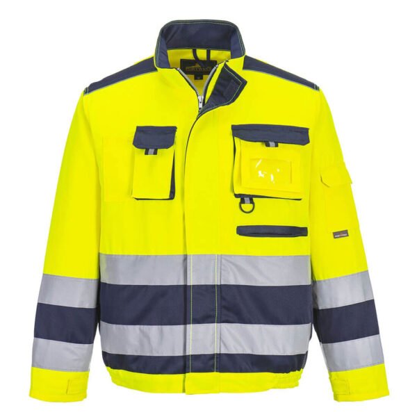 Work Hi-Vis Jackets Contrast Bomber Work Jacket