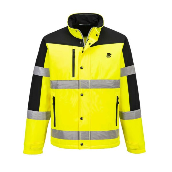 Work Hi-Vis Jackets Contrast Soft-shell Work Jacket