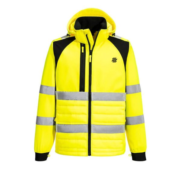 Work Hi-Vis Jackets Baffle Hybrid Safety Work Jacket